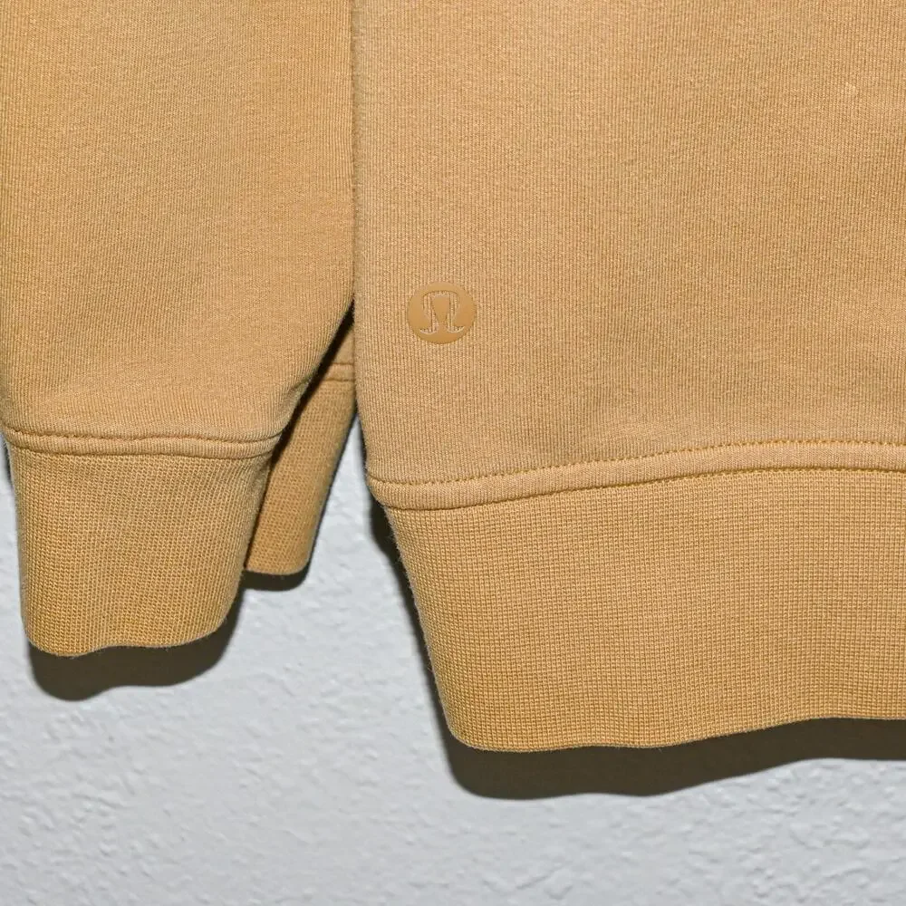 Lululemon Men's City Sweat Pullover Hoodie Sweatshirt Mustard gold size Medium